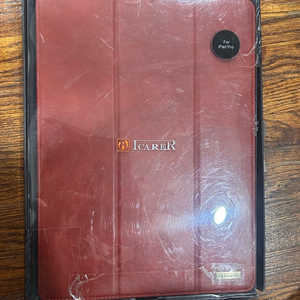 ICARER iPad Pro Leather Case 12.9 Inch Red